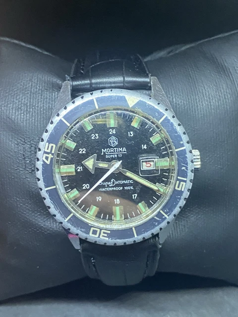 Montre Plongeur Mortima Suisse Vintage - Datomatique, 17 Rubis, Rare - Pièce Collector Pour Amateurs