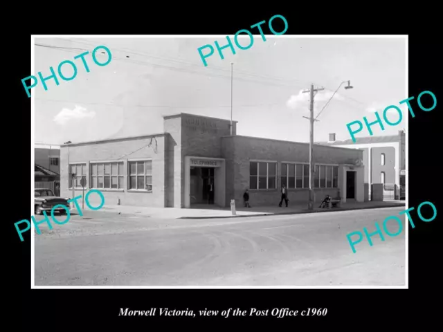 OLD LARGE HISTORIC PHOTO OF MORWELL VICTORIA VIEW OF THE POST OFFICE c1960