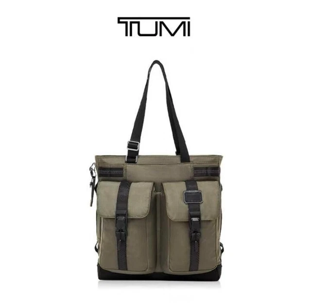 TUMI Alpha Bravo Liaison Travel Tote Bag Nylon Olive Green 1425061041 Used 2