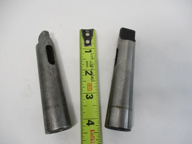 (2) Morse Taper Sleeve Reducer Adapter # 3 OD to # 2 ID, (1) is Morse Branded VG