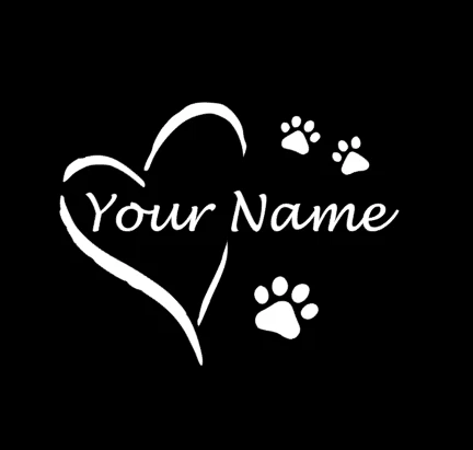 Infinity Paw Print Love Pet Decal Stickers – 3 Pack (White, 3", 4", 6") – Vinyl, No Background, For Car, Laptop, Window - View #2