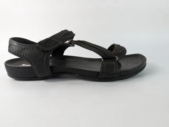 Timberland Earthkeepers Black Leather Canvas Sandals Uk 7.5 Eu 41 Womens