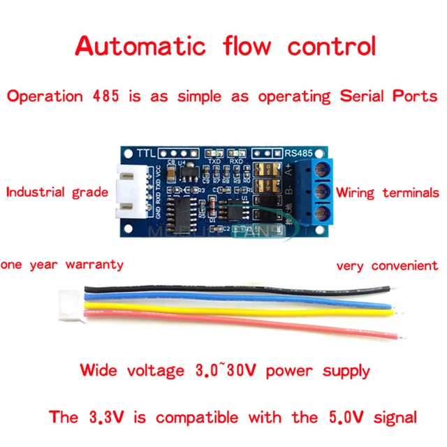 TTL TO RS485 Module Serial Port UART Hardware Automatic Flow Control 3