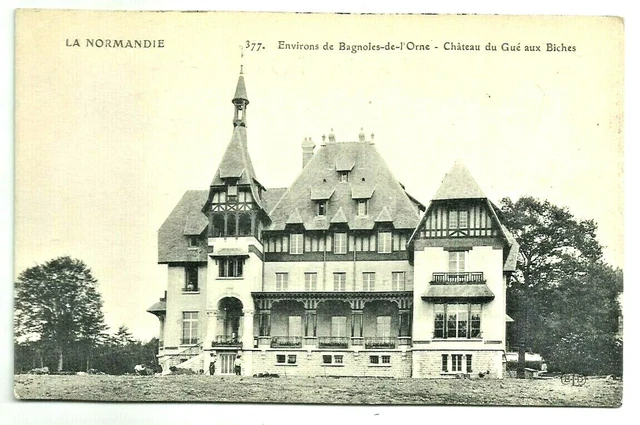 env BAGNOLES de l'ORNE - 61 - Château du GUE AUX BICHES - années 1910 - bon état