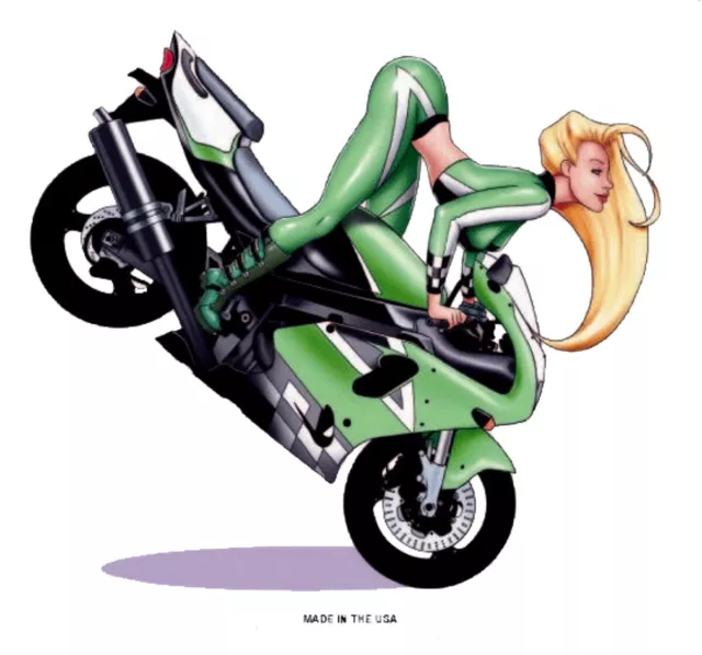 Aufkleber Pin Up Girl Blondine auf Streetfighter 11,5 x 13 cm Motorcycle Sticker