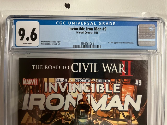 Invincible Iron Man #9 CGC 9.6 Key 1st Full Appearance Riri Williams Marvel 2016 2