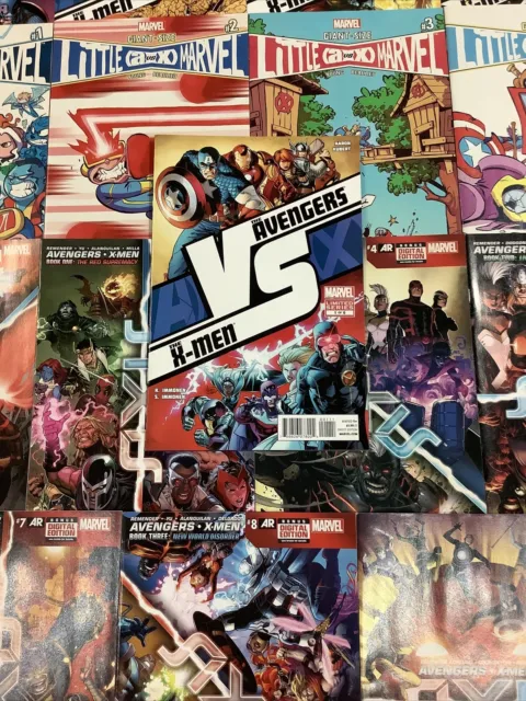 AVENGERS VS XMEN #1-6 AXIS 1-9 LITTLE MARVEL 1-4 A v X Heroes Fight Comic Book