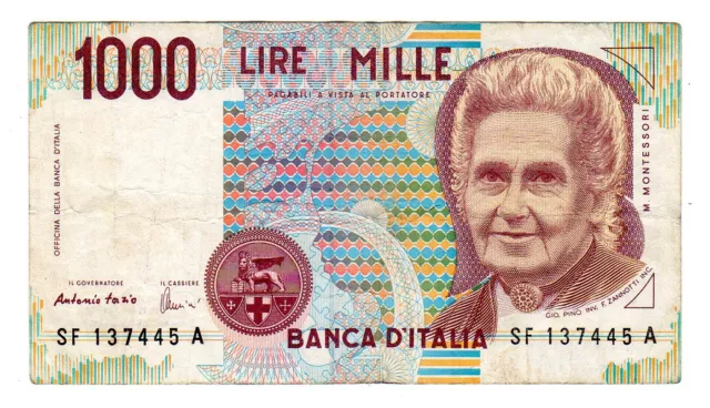 Italie ITALY ITALIA Billet 1000 LIRE 1990 P114 BON ETAT