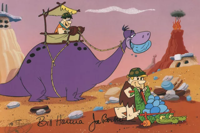 FRED & BARNEY at WORK FLINTSTONES PRINT Hanna Barbera