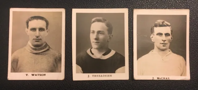 West Ham United 3 Trade Cards by Thomson 1923 Series Footballers