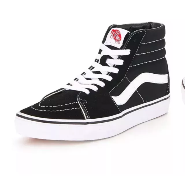 VANS SK8-Hi Size UK 4  Womens Black And White Skate Shoes Trainers