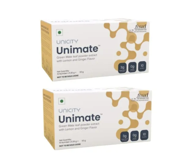 2X Estratto in polvere di foglie Unicity Unimate Green Mate, 20 bustine -...