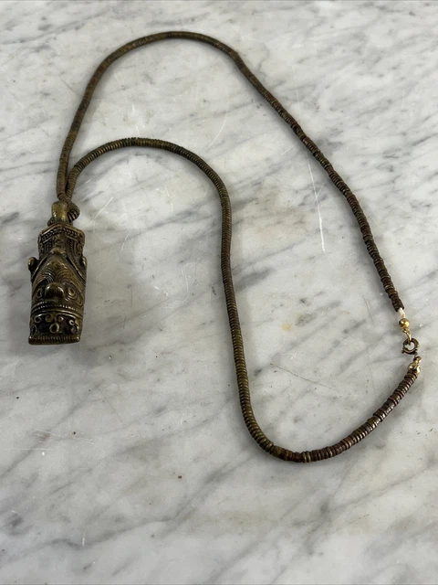 Antique Collier et Pendentif en Bronze, Asie, XIXe ou Avant