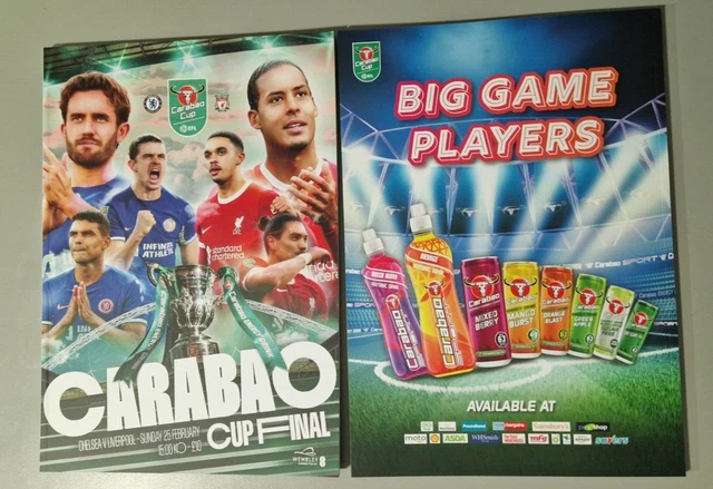 CARABAO CUP FINALPROGRAMM 2024 LIVERPOOL gegen CHELSEA WEMBLEY EUR 17