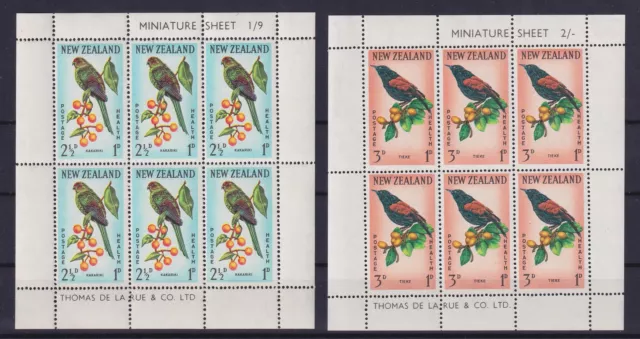 Neuseeland 1962 Vögel Mi.-Nr. 422-423 Kleinbögen postfrisch **