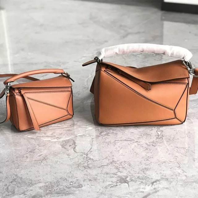 Leather Geometric Bag Shoulder Crossbody Bag Portable Women's Bag