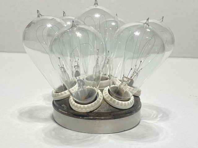 1903 BENJAMIN ELECTRIC 7 Socket Ceramic Cluster For Light Bulb Lamp ...