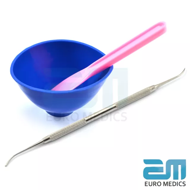 Set Of 2 Dental Wax Modelling Carvers Mixing Bowl With Spatula Dentist Tools