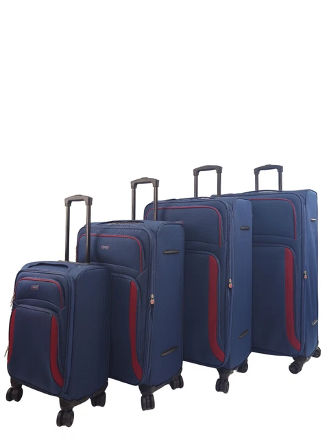 Lot de 3 - Valises weekend, cabine et vanity ELEONOR - Beige - 0.00