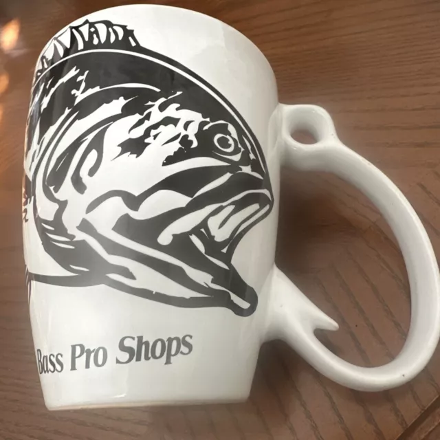 Bass Pro Shops Lg Coffee Mug Big Mouth Bass on One Side Bass Pro Shops Opp Side