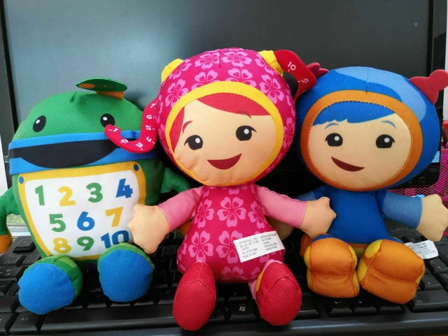 Team Umizoomi milli Bot and Geo 9" plush toy Gift 3pcs
