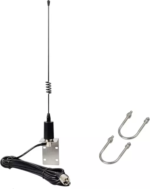 UAYESOK Stainless Steel Marine VHF Antenna, 15 Inch Low Profile Boat Antenna for