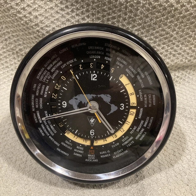 VINTAGE YAESU 7RW002 24Hour World Clock HAM tested & works 99.00