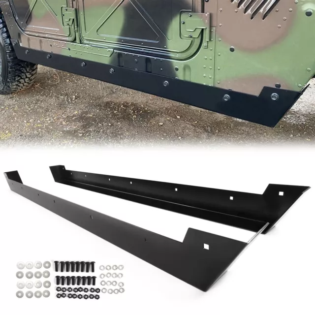 Pair of Rock Sliders Rock Panel Steel For All Variants Of Hmmwv's M998 M1038 Etc