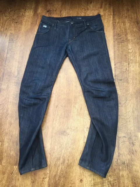 G Star Raw Jeans Adult 33x32 Blue GS01 Dark Wash Denim Arc 3D Slim Casual Mens