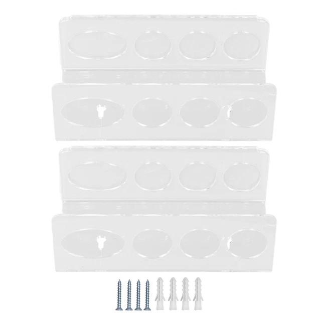 2pcs/set Wall Mounted Toothbrush Rack Organizer Acrylic Toothpaste And FR
