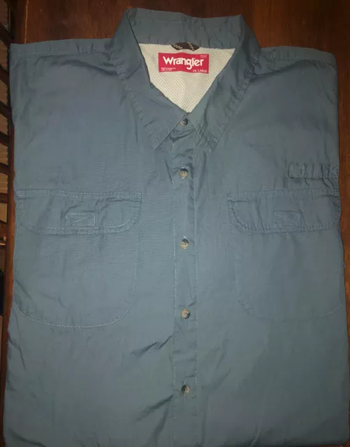 Camisa de pesca Wrangler de manga corta para hombre - talla 3XL - excelente condición