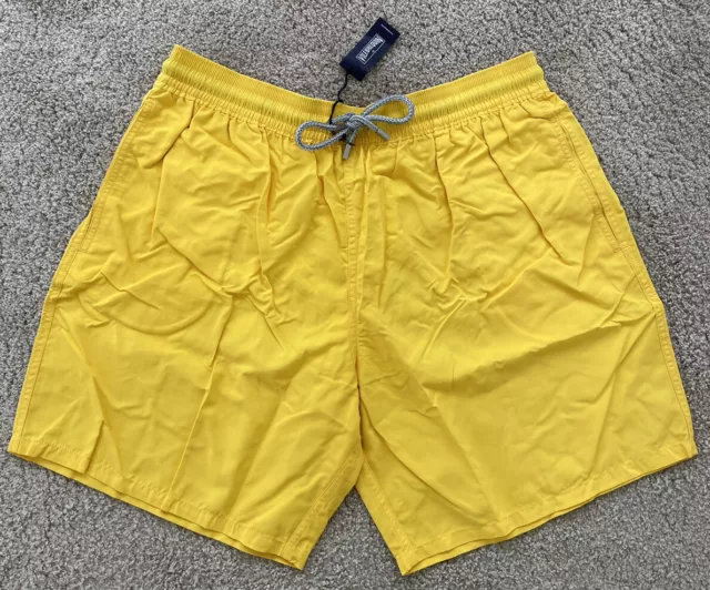 New Authentic Vilebrequin MOOREA Swim Trunks - YELLOW CORN - MEN - 3XL - XXXL