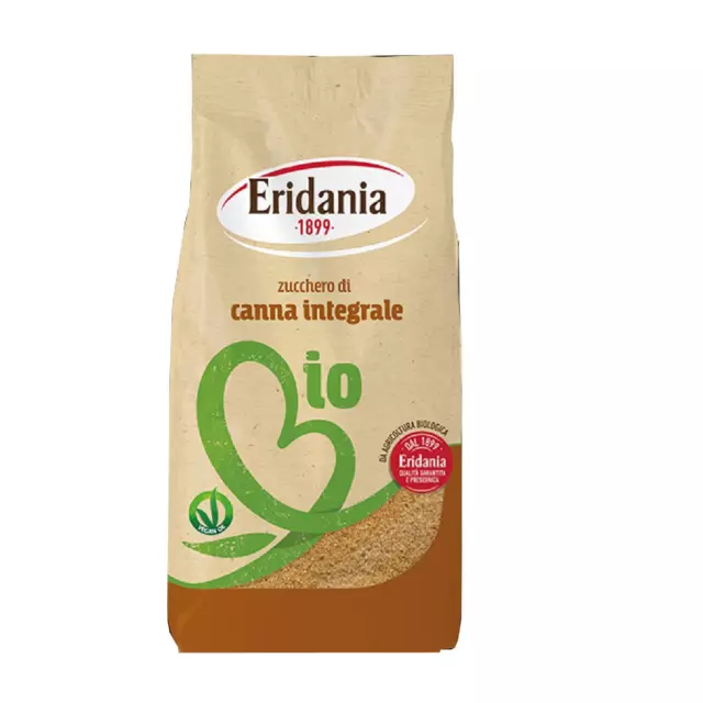 Zucchero di Canna Integrale Eridania Bio Pacco da 500 g Cristalli Finissimi