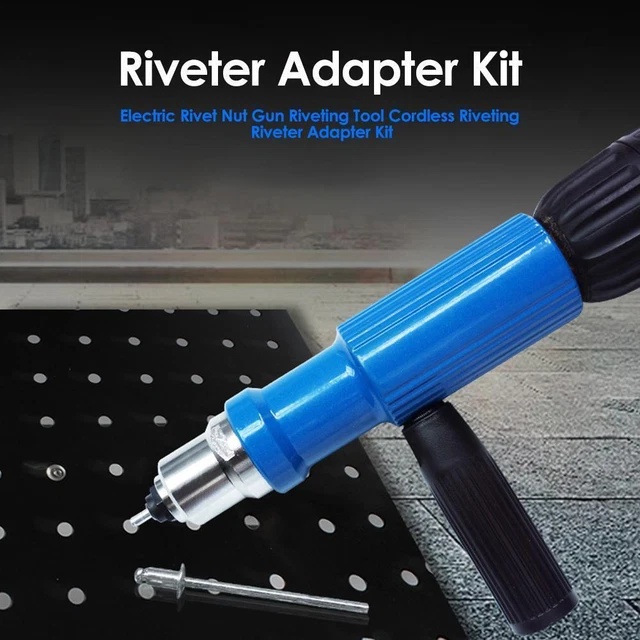 5# ELECTRIC RIVET Nut Gun Pull Rivet Conversion Riveter Cordless ...