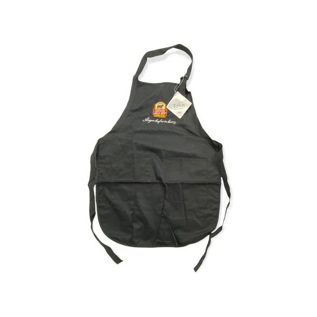 Server Black Angus Apron Full Embroidered With Logo 21” X 28" NEW Dad Gift