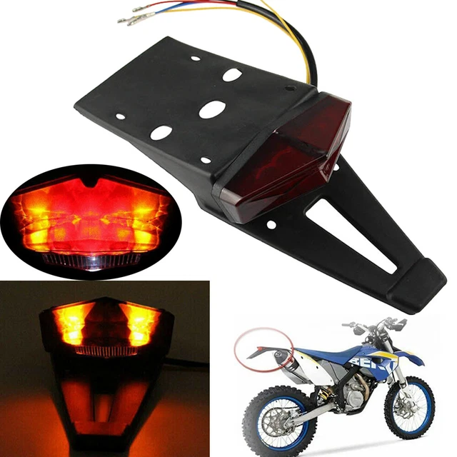 LED ENDURO REAR Fender Brake Tail Turn Signal Light Dirt Bike Offroad