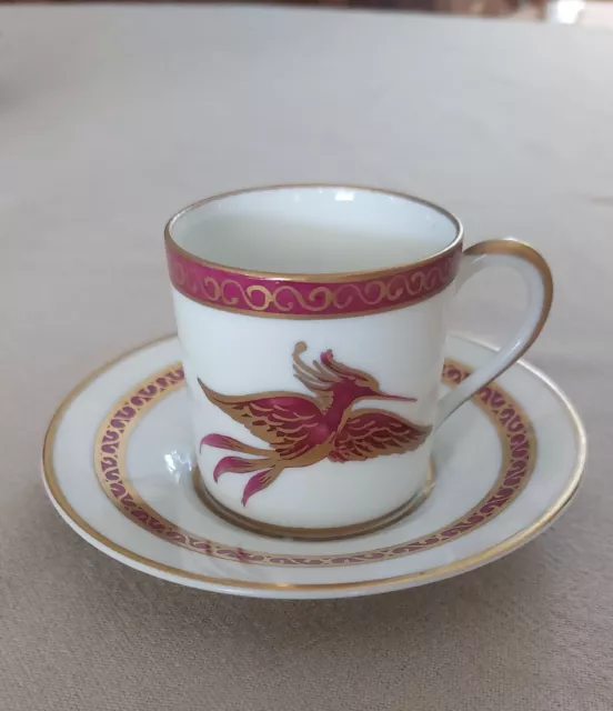 Ancienne tasse et sous tasse à café porcelaine  manufacture de Sevres