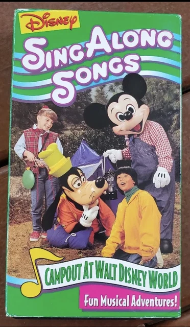 SING ALONG SONGS Mickeys Fun Songs Campout At Disney World VHS sing-along-songs-mickeys-fun-songs-campout-at-disney-world-vhs