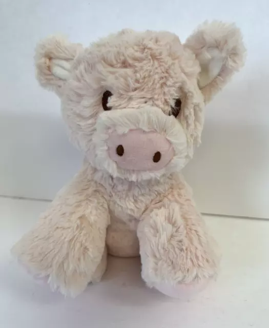 Kellytoy Pig Plush Soft Sitting 8" Stuffed Squeaker Toy Farm Lovey