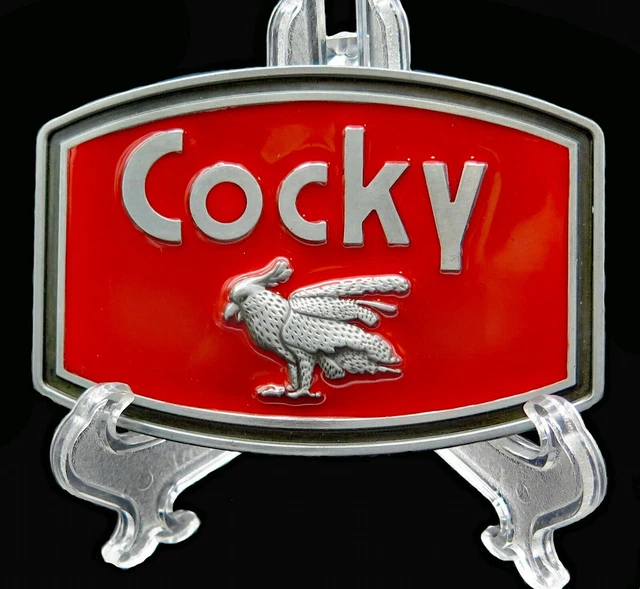 Cocky Bird Humor Vintage Belt Buckle