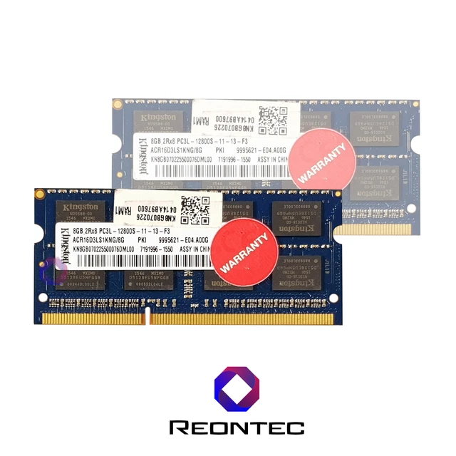Kingston 8GB DDR3 1600MHz Laptop RAM - PC3-12800, 1.5V, SO-DIMM (Lifetime Warranty)