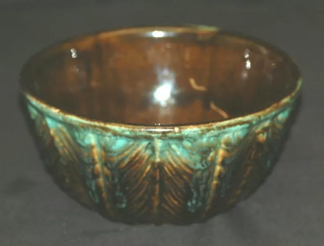 RRP Pottery Roseville Ohio Stoneware Crock Nesting Bowl Drape Pattern USA 6-1/4"