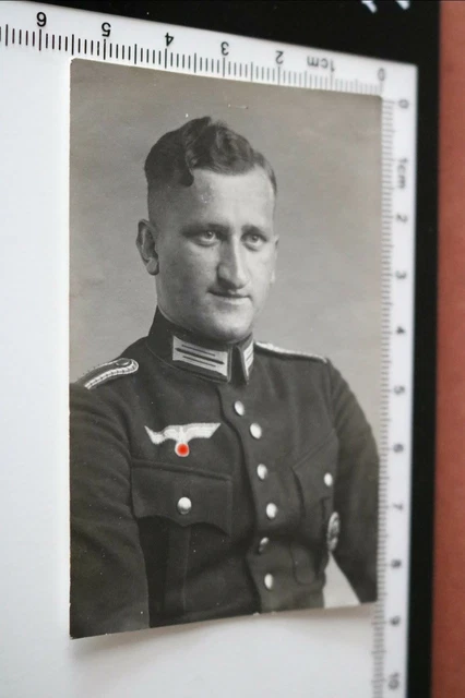 tolles altes Foto Portrait - Soldat ?? Beamter ?? Moltkekaserne Stuttgart 1932