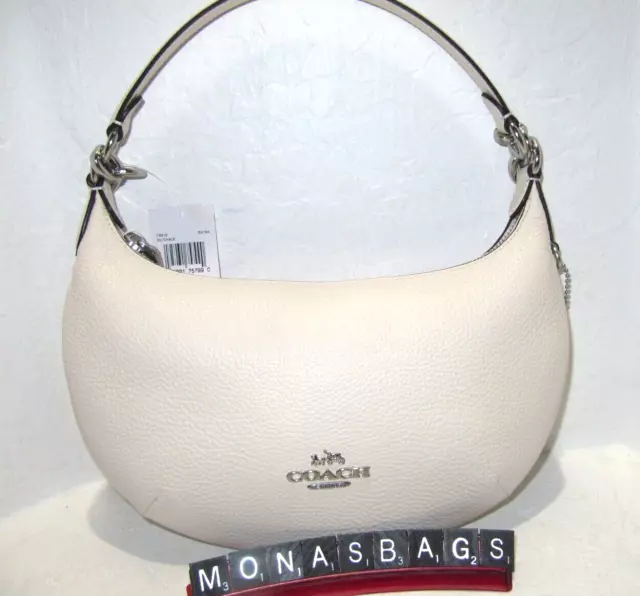 Coach CE619 Payton Hobo Shoulder Bag Chalk Pebble Leather  NWT $328