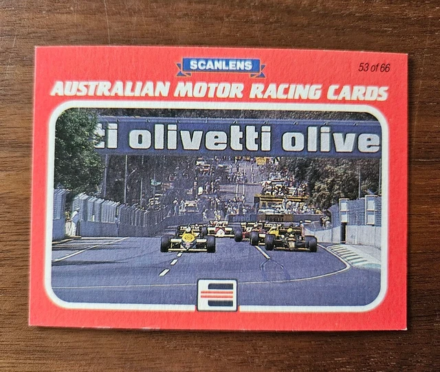 RARE 1986 SCANLENS Ayrton Senna Rookie Card #53 Australian Motor Racing