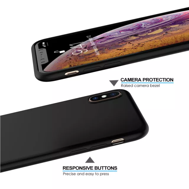 Original Silikon schmal weich flüssig Schutzhülle Cover für iPhone XS XS Max XR 2