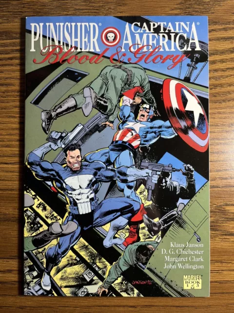 Punisher & Captain America Blood & Glory 1 Newsstand High Grade Marvel 1992