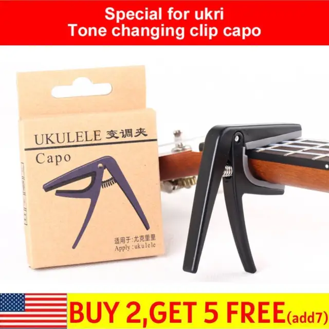 Guitar Capo Aluminum Alloy Grip Quick Change Clamp Key Acoustic Tone Adjusting