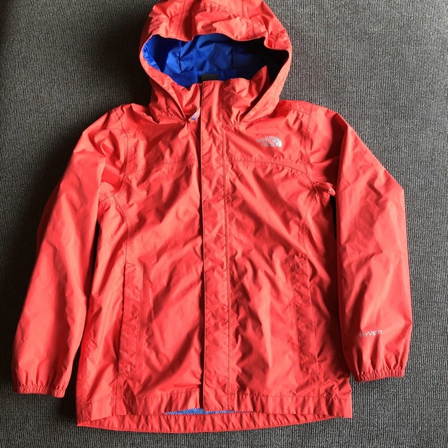 the NORTH FACE TNF HYVENT HOODED JACKET Boys Kids Small 7/8 Red W Blue Lining the NORTH FACE TNF HYVENT HOODED JACKET Boys Kids Small 7/8 Red W Blue Lining