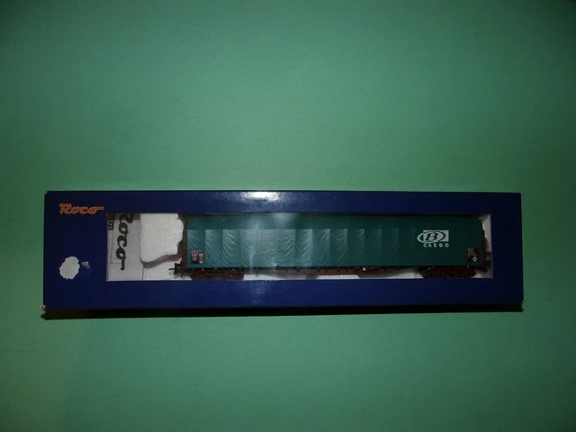 ROCO, TRAIN HO, SNCB Réf 46917.2 Wagon Bâché CARGO, Très Bon État, Avec